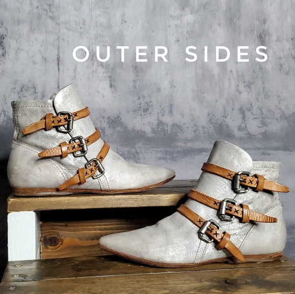 A.S.98 Milosh limited release pearl gray leather boots, size 7 - 7.5 - Picture 7 of 14